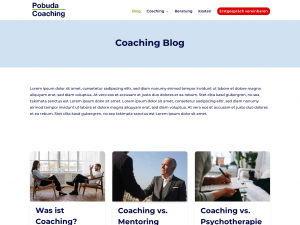 Screenshot des Blogs Coaching Blog