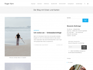 Screenshot des Blogs Der Blog mit Ecken und Kanten