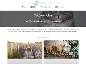 Screenshot des Blogs CatLoversClub
