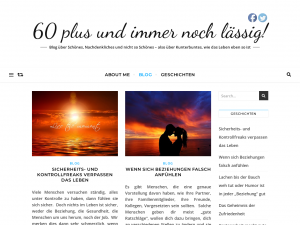 Screenshot des Blogs 60 plus und immer noch lässig