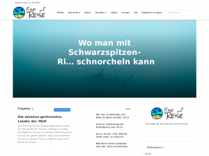 Screenshot des Blogs Eine Reise um die Welt