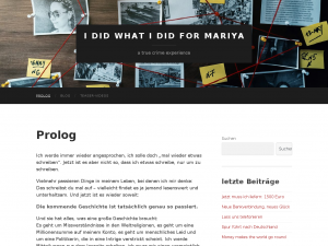 Screenshot des Blogs I did what I did for Mariya