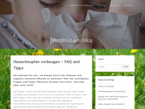 Screenshot des Blogs Heuschnupfen vorbeugen