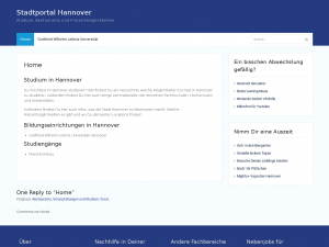 Screenshot des Blogs Universität Hannover