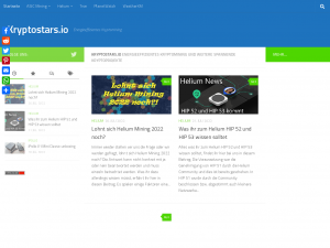 Screenshot des Blogs Energieeffizientes Kryptomining und weitere Krypto-Projekte