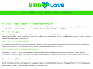 Screenshot des Blogs BirdLove.de