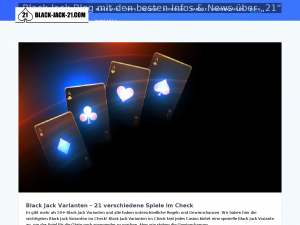 Screenshot des Blogs Black Jack – Tipps, Regeln, Strategie und Kartenzählen