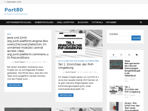 Screenshot des Blogs Port 80