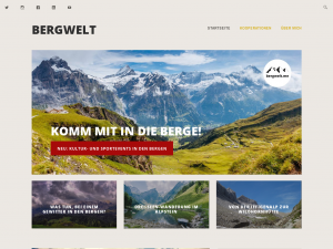 Screenshot des Blogs Bergwelt