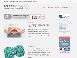 Screenshot des Blogs Healthstyle Blog