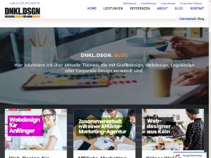 Screenshot des Blogs Webdesign trifft Grafikdesign
