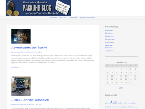 Screenshot des Blogs Parkuhr-Blog