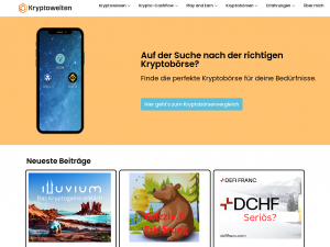 Screenshot des Blogs Kryptowelten