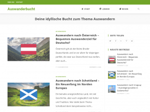 Screenshot des Blogs Auswanderbucht