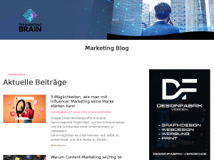 Screenshot des Blogs The Marketing Brain