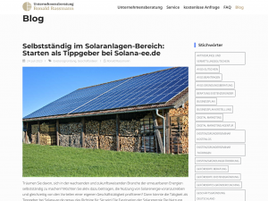 Screenshot des Blogs Ronald Rassmann – Gründercoaching & Beratung
