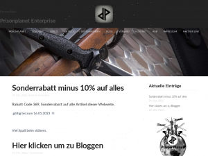 Screenshot des Blogs Prisonplanet Extrema Ratio Messer Blog