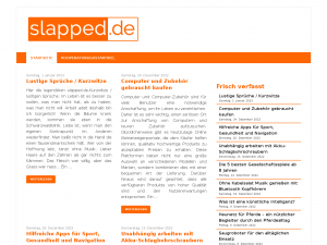 Screenshot des Blogs slapped.de