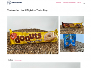 Screenshot des Blogs Testnascher – der Süßigkeiten Tester Blog