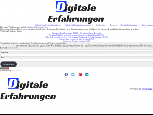 Screenshot des Blogs Digitale Erfahrungen