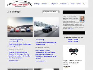 Screenshot des Blogs Teslawissen
