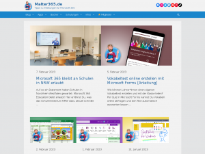 Screenshot des Blogs Malter365.de – Tipps & Anleitungen für Microsoft 365
