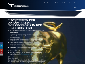 Screenshot des Blogs Investieren, finanzielle Bildung