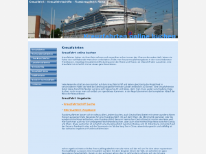 Screenshot des Blogs Kreuzfahrt Reisen und Angebote