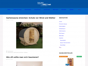 Screenshot des Blogs Sauna-Welt.net
