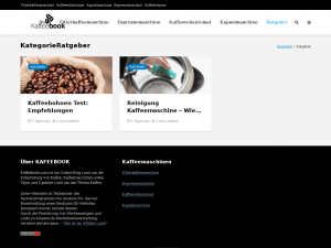 Screenshot des Blogs Kaffeebook.com