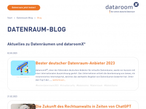 Screenshot des Blogs Datenraum-Blog