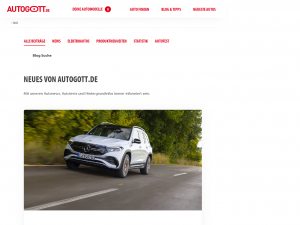 Screenshot des Blogs AUTOGOTT.DE – Der Neuwagen Autovergleich