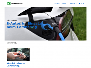 Screenshot des Blogs CarsharingFinden.de