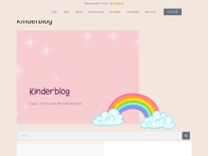 Screenshot des Blogs Kinderblog von Zum Schutz und Glanz