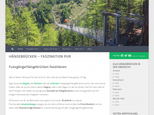 Screenshot des Blogs Hängebrücken – Faszination pur