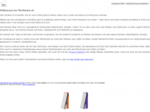 Screenshot des Blogs WertKaufen.de