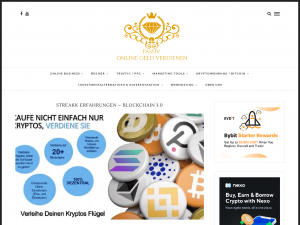 Screenshot des Blogs Passiv Online Geld verdienen