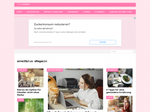 Screenshot des Blogs anne30plus eMagazin