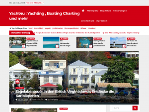 Screenshot des Blogs Yacht4u.de Yachting , Boating, Reisetips