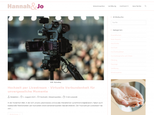 Screenshot des Blogs Hannah&Jo