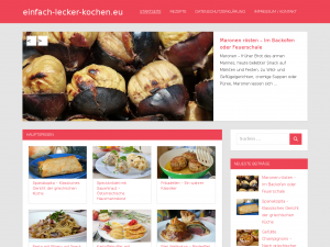 Screenshot des Blogs Leckere Gerichte – alle Rezepte mit Hintergrundinformationen und mehr.
