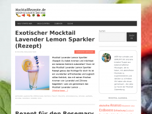 Screenshot des Blogs Mocktail Rezepte Blog