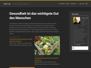 Screenshot des Blogs Gesundheit durch Ernährung und Bewegung