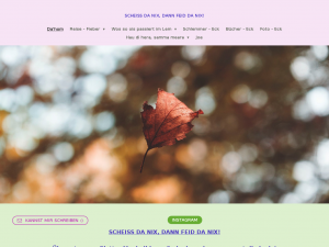 Screenshot des Blogs Scheiss da nix, dann feid da nix!