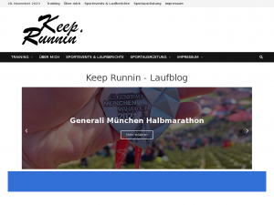 Screenshot des Blogs Keep Runnin