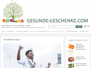 Screenshot des Blogs gesunde-geschenke blog