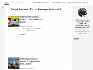 Screenshot des Blogs Camper Europa Reisen