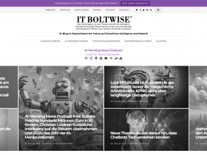 Screenshot des Blogs IT BOLTWISE – #1 Blog in Deutschland mit Fokus auf Künstliche Intelligenz und Robotik