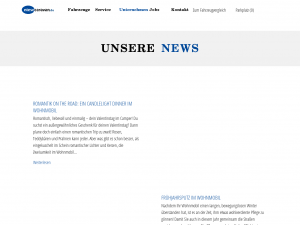 Screenshot des Blogs Niese Caravan Magazin