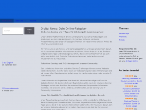 Screenshot des Blogs Digital News